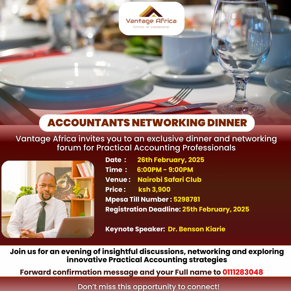 YOU ARE INVITED TO OUR ACCOUNTANTS NETWORKING  DINNER- NAIROBI SAFARI CLUB